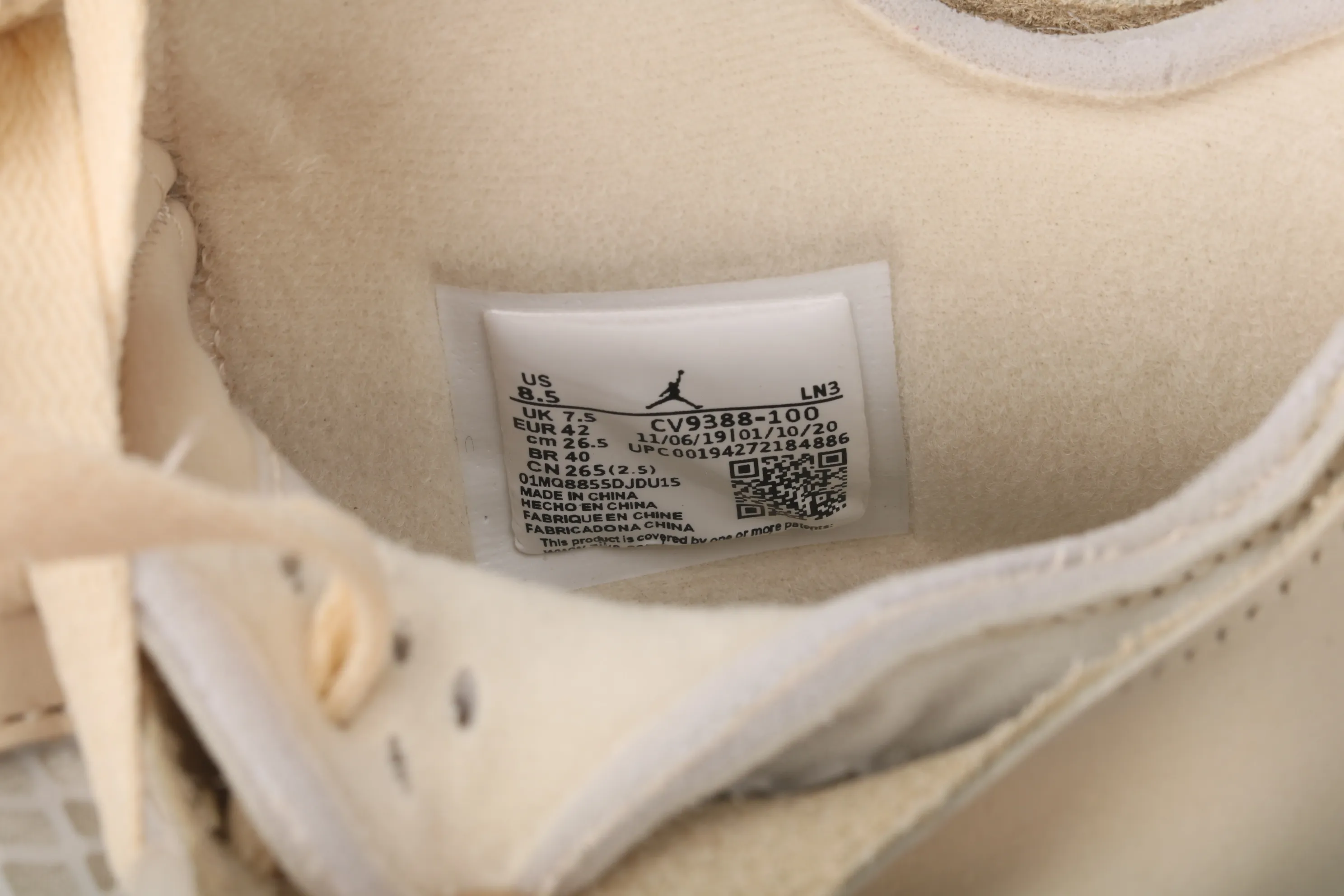 All categories Air Jordan Jordan series basketball shoes Air Jordan 4 OF x Air Jordan 4 Retro "Cream/Sail" AJ4 Jordan 4 mid-top retro casual sports culture basketball shoes CV9388-100